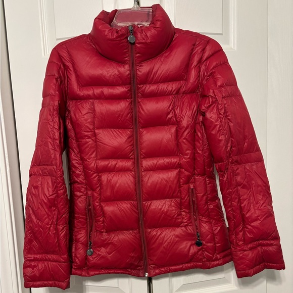 Calvin Klein Dark Red Puffer Jacket - Picture 1 of 5